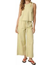 Olivaceous - Sleeveless Tank And Wide-Leg Pants Lounge Set - Lyst