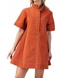 Style USA - Short Sleeve Mini Dress - Lyst
