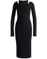 BOSS - Two-In-One Dress With Layered Effect - Lyst