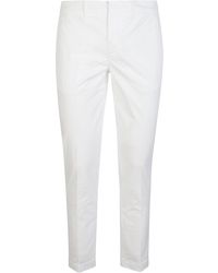 Fay - Capri Classic Stretch Cotton Cropped Pants - Lyst