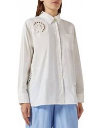 Sea - Joy Crochet Long Sleeve Button Down Top - Lyst