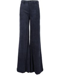 Ermanno Scervino - High-Waisted Textured Corduroy Wide-Leg Pants - Lyst