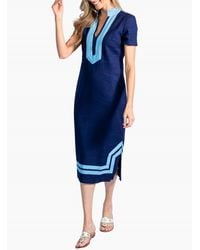 Sail To Sable - Short Sleeve Classic Maxi Tunic Dress - Lyst