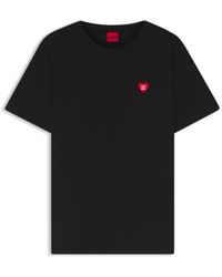 HUGO - Heart-Logo T-Shirt - Lyst