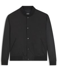 BOSS - Water-Repellent Jacket With Monogram-Patterned Sleeves - Lyst