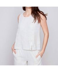 Charlie b - Linen With Slit Tank Top - Lyst