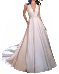 Essence of Australia - Classic V-Neckline Ballgown Wedding Dress - Lyst