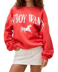 Daydreamer - Cowboy Wanted Bf Crew Sweatshirt - Lyst