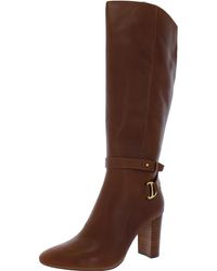 Lauren by Ralph Lauren - Makenna Leather Zip-up Knee-high Boots - Lyst