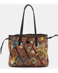 MCM - Visetos Coated Canvas And Leather Shopper Tote - Lyst
