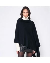 TRUEDAMES - Solid Scarf Poncho - Lyst