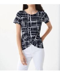 Joseph Ribkoff - Abstract Tie Front Top - Lyst