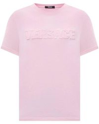 Versace - Logo-Applique Crewneck T-Shirt - Lyst