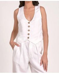 Elan - Linen Halter Vest - Lyst