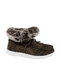 Gypsy Jazz - Fancy Leopard Faux Fur Lined High Top Shoes - Lyst