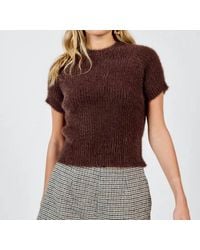 Sadie & Sage - Ribbed Short Sleeve Sweater - Lyst