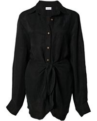 Anemos - La Button Down Mini Wrap Dress - Lyst