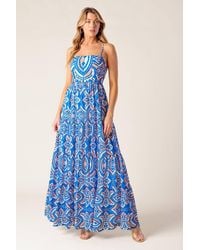 TRUEDAMES - Lakeside Picnic Woven Maxi Dress - Lyst