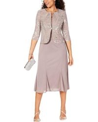 Alex Evenings - Petites Sequined 2pc Dress With Jacket - Lyst