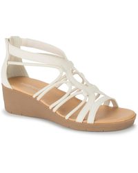 BareTraps - Kitra Faux Leather Strappy Wedge Sandals - Lyst