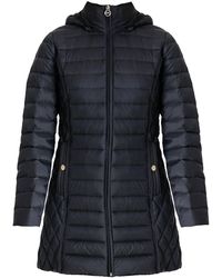 Michael Kors - Hooded Down Packable Jacket Coat With Removable Hood - Lyst