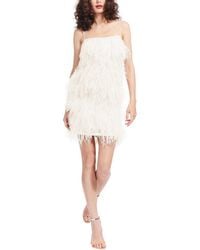EMILY SHALANT - Bra-friendly Feather Mini Dress - Lyst