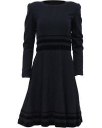 Carolina Herrera - Stripe Detail Mini A-Line Dress - Lyst