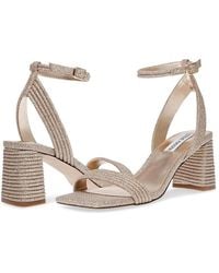 Steve Madden - Lavnish Sandal Glitter Square Toe Block Heel Htat867 - Lyst