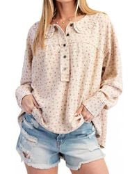 Easel - Floral Thermal Top - Lyst