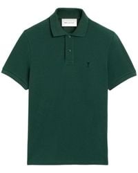 Ami Paris - Minimalist Polo Shirt With Classic Collar - Lyst
