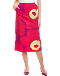 Marimekko - Olemus Unikko Midi Skirt - Lyst
