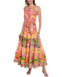 FARM Rio - Mixed Prints Halter Maxi Dress - Lyst