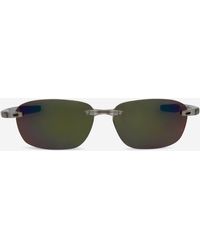 Revo - Descend Fold Crystal & Evergreen Rimless Rectangle Sunglasses Re114009gn - Lyst