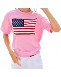 Shiraleah - Flag Lightweight Short Sleeve Sweatshirt - Lyst