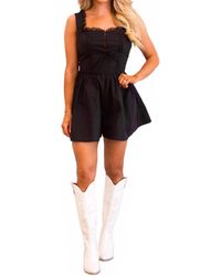 Lena® - Heartland Square Neck Romper - Lyst