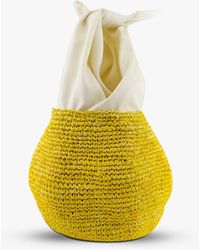 Kayu - Mari Knitted Straw Tie-handle Bag - Lyst