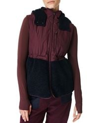 Sweaty Betty - Urban Sherpa Hooded Outerwear Vest - Lyst