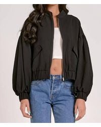 Elan - Balloon Sleeve Bomber Jacket - Lyst