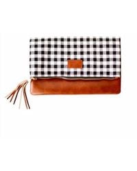 FUNKY MONKEY - Fold Over Buffalo Check Clutch - Lyst