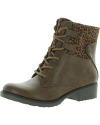 BareTraps - Oneil Faux Leather Almond Toe Ankle Boots - Lyst