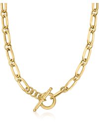 Ross-Simons - Italian 18kt Gold Over Sterling Paper Clip Link Necklace - Lyst