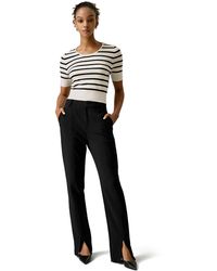 LILYSILK - Silk Striped Cropped Knit Top For - Lyst