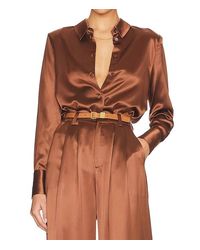 NonChalant Label - Tegan Button Down Blouse - Lyst
