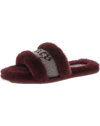 Juicy Couture - Gravity Faux Fur Slip-on Slide Slippers - Lyst