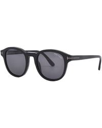 Tom Ford - Sunglasses Round Full Rim, Shiny Frame And Smoke Lens Ft0752-N01A - Lyst