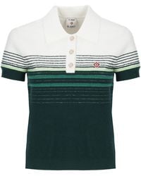 CASABLANCA - Boucle Stripes Polo Shirt - Lyst