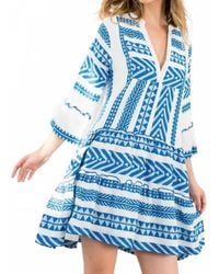 Thml - Tiered V-Neck Embroidered Dress - Lyst