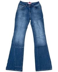 Bianco - Beverly Skinny Flair Jean With Seam Detail - Lyst