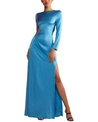 Cynthia Rowley - Striking Silk Maxi Dress - Lyst