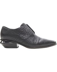 T By Alexander Wang - Alexander Wang Ines Oxford Black Leather Laceless Brogue - Lyst